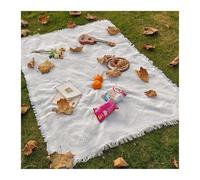 MTKSFDC Couverture Pique Nique Tapis de Pique-Nique Portable résistant à l'humidité de 90 à 150 cm for Camping en Plein air, Pique-Nique, Plage, Couverture d'extérieur - Idéal for Le Camping(Beige)