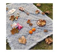 MTKSFDC Couverture Pique Nique Tapis de Pique-Nique Portable résistant à l'humidité de 90 à 150 cm for Camping en Plein air, Pique-Nique, Plage, Couverture d'extérieur - Idéal for Le Camping(Gray)