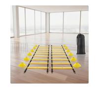 MTKSFDC echelle de Rythme Kit de Formation sur échelle d'agilité | Échelle de vitesse portable avec sac de transport à cônes pliable for les athlètes, le terrain et la salle de sport