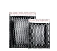 MTKSFDC Enveloppe Plastique Expedition Enveloppes Postales Laser argentées, 100 pièces, Sac de courrier étanche, enveloppes à Bulles rembourrées, Sac d'emballage for l'expédition(Black,13 * 15cm)