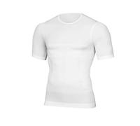 MTKSFDC Hommes Compression T Shirt de Sport T-Shirt tonifiant for Hommes, Chemises de gynécomastie, correcteur de Posture, sous-vêtement Amincissant for Le Ventre(White,S)
