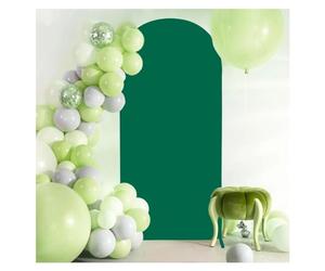 MTKSFDC Housse Arche Arrière-Plan en Arc Rose sur 2 côtés, Couleur Unie, Haut Rond, for Anniversaire, Mariage, événements, fête, décor de Fond for Photo(27,4.6x7.2ft(140x220cm))