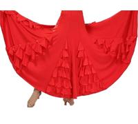 MTKSFDC Jupe Flamenco Femme Robe espagnole à 360 degrés for Femme, Tenue de Danse Classique Gitane, Grande balançoire, Pratique de la Valse, vêtements de scène, Costume de Danse(Color 07)