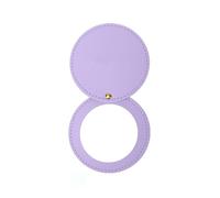 MTKSFDC Miroir De Poche 3pcs Round Leather Rotating Mirror Mini 360 Degree Rotation Round Beauty Mirror No Deformation Folding Pocket(Color-01)