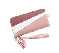 MTKSFDC Porte Monnaie Femme Portefeuille Long et Multifonctionnel for Femme, Joli Porte-Cartes en Cuir PU de Luxe(Pink)