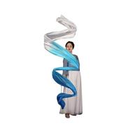 MTKSFDC Ruban Gymnastique Enfant Banderoles de Danse, Gymnastique, Performance Artistique, Spectacle de Talents, Accessoires, banderoles en Polyester avec Tige, éloges sur scène(Blue-White)