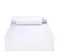 MTKSFDC Tapis Mariage Tapis de Mariage antidérapant, Doux et Moelleux, idéal for l'extérieur, Les cérémonies, Les fêtes, Les scènes et Les événements(White,15M_1M)