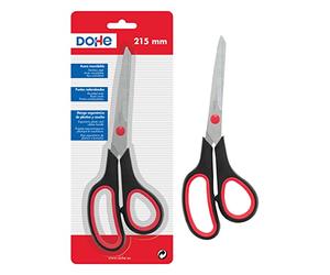 MTL - Ciseaux plastique et caoutchouc. 21 cm Noir/Rouge