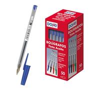 MTL Dohe Lot de 50 stylos à capuche, 1,0 mm, bleu