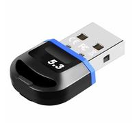 Mtlavishish Bluetooth USB Adaptateur Pilote Fast Data Transfer Bluetooth 5.3 Dongle émetteur récepteur pour ordinateur
