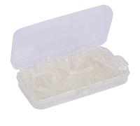 Mtlavishness 100 pièces 6 cm Silicone Blanc ver Artificiel ver de Terre leurres de pêche Souples appât Facile à Utiliser Action de Chute Lente Attrayant balançoire de Queue