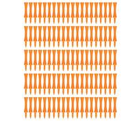 Mtlavishness 100 pièces 70 mm Ensemble de tés en Plastique Orange Petits tés trapézoïdaux Portables légers pour tés Stables en Plein air Accessoires de Sport pour l'extérieur et