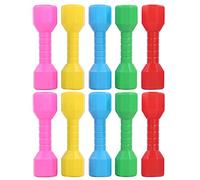 Mtlavishness 10Pcs Children Toy Dumbbells for Parent Child Early Education Lightweight Plastic Kid Fitness Equipment with Colorful Designs Ideal for Kids' Hand Eye Coordination