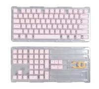 Mtlavishness 113 Touches pbt keycaps matériau Premium matel d'origine Hauteur de la Hauteur de la Hauteur de Bricolage pour Les Amateurs de Bricolage adaptés à la Plupart 61 64 68 (Rose)