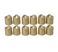 Mtlavishness 12PCS LED Tealight Golden Warm Light Bougies lumière sans flamme Temps d'éclairage sans fumée sans danger Idéal pour Noël Fête d'anniversaire Décorations de