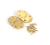 Mtlavishness 2 pièces charnière de Plateau de majordome en Laiton Ronde 2/2 Pouces x/2 Pouces avec vis Rabat Pliant Haute dureté pour armoires de Tables Pliantes