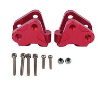 Mtlavishness 2 pièces de support de liaison d'amortisseur inférieur avant arrière, support de liaison d'amortisseur en alliage d'aluminium CNC pour voiture SCX10 II 90047 90046 (Rouge)