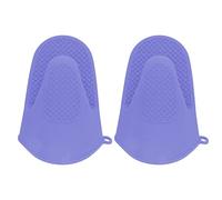 Mtlavishness 2 pièces gants de four Mini Silicone épaissi Anti-brûlure cuisson pincement mitaines pour la cuisine (Violette)