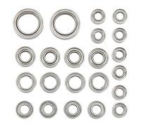 Mtlavishness 22 pièces Kit de roulements RC en acier inoxydable 5 tailles différentes roulements de voiture RC pièces de mise à niveau pour Traxxas 1/18 RC chenille
