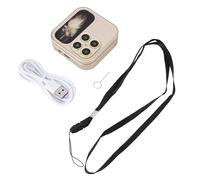 Mtlavishness 2G Flip Tiny Cell Phone for Seniors Dual Nano SIM FM Radio Media Player LED Flashlight HD Caméra Arrière Flip Slim Mobile Phone with Lanyard (Gold)