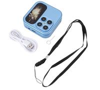 Mtlavishness 2G Flip Tiny Cell Phone for Seniors Dual Nano SIM FM Radio Media Player LED Flashlight HD Caméra Arrière Flip Slim Mobile Phone with Lanyard (Bleu)