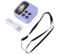 Mtlavishness 2G Flip Tiny Cell Phone for Seniors Dual Nano SIM FM Radio Media Player LED Flashlight HD Caméra Arrière Flip Slim Mobile Phone with Lanyard (Purple)