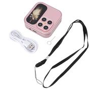 Mtlavishness 2G Flip Tiny Cell Phone for Seniors Dual Nano SIM FM Radio Media Player LED Flashlight HD Caméra Arrière Flip Small Mobile Phone with Lanyard (Roseate)