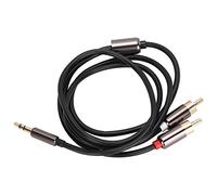 Mtlavishness 3,5 mm mâle à 2 adaptateurs audio masculins câble y cordon de séparateur à l'oxygène Copper Construction bonne conductivité et durabilité adaptées à CD Player TV (Black)