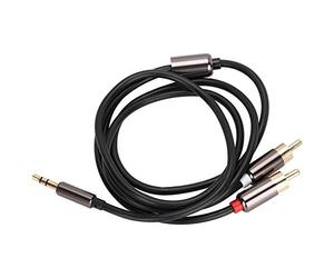 Mtlavishness 3,5 mm mâle à 2 adaptateurs audio masculins câble y cordon de séparateur à l'oxygène Copper Construction bonne conductivité et durabilité adaptées à CD Player TV (Black)