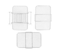 Mtlavishness 3 pièces en acier inoxydable empilable cuisson grille de refroidissement 19x12 cm grille de friteuse pour casserole 8QT cuisine cuisson cuisson rôtissage