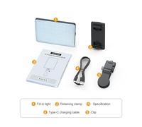 Mtlavishness 5W Vlog Light Bicolor LED Light pour Live STREATING ET Home Studio Photography avec 60 Perles LED 2500K 4500K 9000K Température de Couleur Réglable 2000mAh Batterie (RVB avec écran LCD)