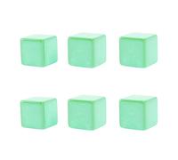 Mtlavishness 6Pcs Angle Droit Brillant Grand Dés à Six Faces DIY Écriture Orange (Verte)