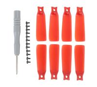 Mtlavishness 8Pcs Hélices De Drone Lames Légères À Faible Bruit Compatibles avec Le Drone Flip Bleu Plastique Haute Résistance Installation Facile pour des Performances De Vol (Rouge)