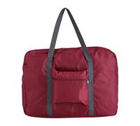 Mtlavishness à Grande Taille Pliable Transport on Sac de Moelleuse en Nylon de Haute qualité et Polyester Doux pour Les Voyages et Le Stockage Quotidien Bleu Rouge foncé (Bourgogne)