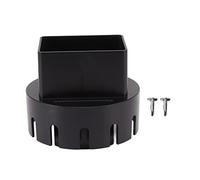 Mtlavishness Adaptateur de tuyau de descente en plastique de qualité supérieure, connecteur de tuyau de descente marron de 3 x 4 pouces avec vis pour un système de drainage (Noir S 2x3 pouces)