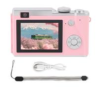 Mtlavishness Appareil Photo Numérique Compact 4K 64MP Zoom Numérique 16x -Vibration Écran 2.4 Pouces Éclairage Complémentaire Rechargeable pour Vie Quotidienne Famille Souvenirs (64GB)