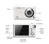 Mtlavishness Appareil Photo Numérique Portable 4K 48MP TFT 3,0 Pouces Idéal pour Enfants Et Déplacements avec Stabilisation -Seisme 16x Zoom Automatique et Détection Visuelle Blanc