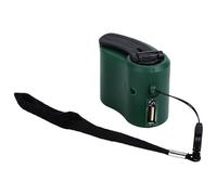 Mtlavishness B Téléphone de manivelle à main avec 3 à 8 heures Temps de veille LED Light Portable Emergency for Outdoor Randing Camping Travel Green 5V B Sortie ABS MATÉRIAU 65G