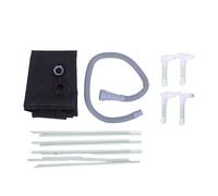 Mtlavishness Bac de douche portable 31,5 x 31,5 x 3,9 pouces Base de douche pliable avec drain inférieur Tuyau de vidange amovible pour tente camping camping-car plage Base de