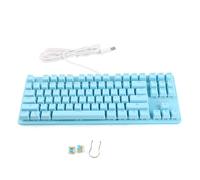 Mtlavishness bajeal 87 Touches Clavier mécanique Filaire avec commutateur Bleu mécanique et Effet Lumineux Mixte idéal pour Les Jeux de Jeux et de Frappe est Disponible en Couleur (Blue)