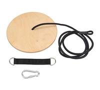 Mtlavishness Balançoire à Corde à Disque réglable en Bois avec Plate-Forme Ronde d'escalade, balançoire d'arbre pour Enfants, sûre, Durable et Facile à Installer, équipement de