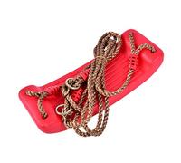 Mtlavishness Balançoire pour Enfant en Plastique courbé pour extérieur, Aire de Jeux pour Enfants, Jardin d'enfants, avec Corde en polypropylène Anti-UV, Boucle réglable à 8 (Rouge)