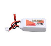 Mtlavishness Batterie Rechargeable Lipo polymère 7,4 V 1000 mAh 25 C avec Prise JST pour Voitures RC Hautes Performances, Bateaux et hélicoptères Source d'alimentation fiable pour