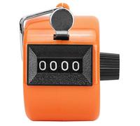 Mtlavishness Berm Compteur Manuel à 4 Chiffres avec Bouton en Plastique pour réinitialiser l'outil de comptage Portable avec Crochet Rouge
