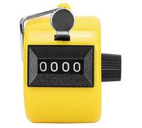 Mtlavishness Berm Compteur Manuel à 4 Chiffres avec Bouton en Plastique pour réinitialiser l'outil de comptage Portable avec Crochet Rouge
