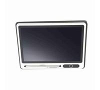 Mtlavishness Bloc-Notes électronique Tablette LCD Tablette à Dessin Fournitures d'affaires Outil de Peinture à la Main 9 Pouces Rose Rouge avec étui en Simili Cuir (Noir (avec étui en Cuir))