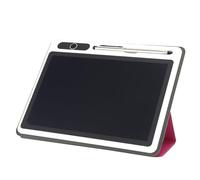 Mtlavishness Bloc-Notes électronique Tablette LCD Tablette à Dessin Fournitures d'affaires Outil de Peinture à la Main 9 Pouces Rose Rouge avec étui en Simili Cuir (Rouge (avec étui en Cuir))
