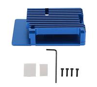 Mtlavishness Boîtier en alliage d'aluminium CNC pour 4 avec fente externe et colonne chaude intégrée. Idéal pour les amateurs de technologie et les projets de bricolage. Ce boîtier bleu (bleu)