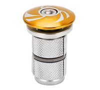 Mtlavishness Bouchon de compression pour casque de vélo en alliage d'aluminium durable Extenseur de couverture supérieure avec protection anti-oxydation Compatible avec les tubes (Or)
