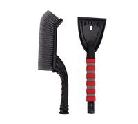 Mtlavishness - Brosse à Neige, grattoir à Glace Amovible avec poignée Ergonomique en Mousse pour Voitures et camions, Outil de déneigement de Pare-Brise, Gris Rouge (Gris Rouge)